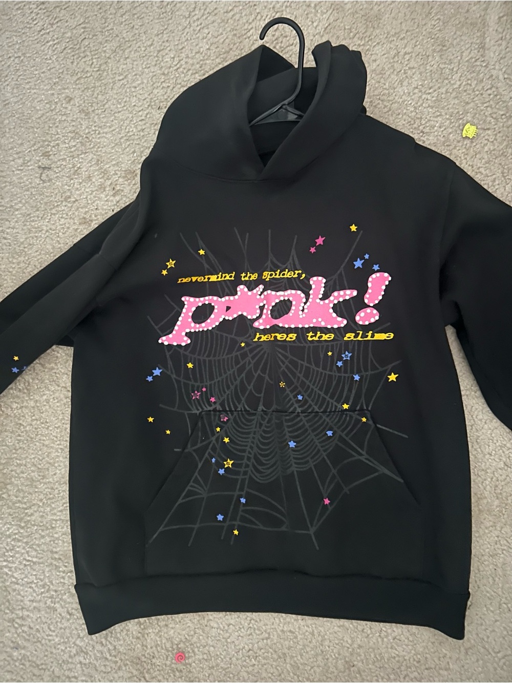 2021 Sp5der P*nk Hoodie “black”